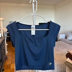 Gymshark Dark Blue Crop Top